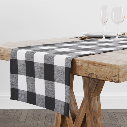 Black Table Runner For Dining Table, Linens Kitchen Wedding Gift Couple Unique, Party &