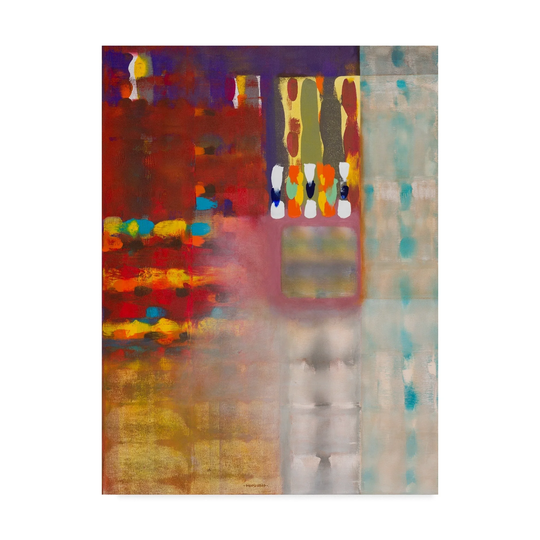 Hooshang Khorasani 'Color Storm at The Piazza' Canvas Art - Multi-color