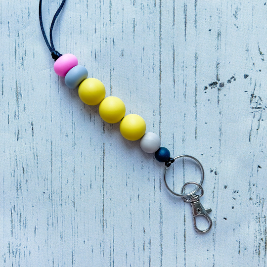 Pencil Teacher Lanyard | Silicone Bead Gift For Id Badge Or Keys Necklace