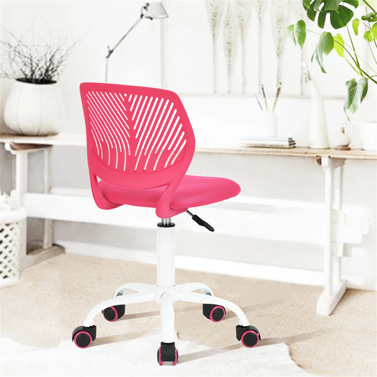 Plastic Task Chair Office Chair for Home Office Living Room Rose