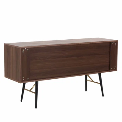 Modern Wood Walnut Sideboard , Buffet Cabinet TV Stand With 2 Door And 2 Drawers