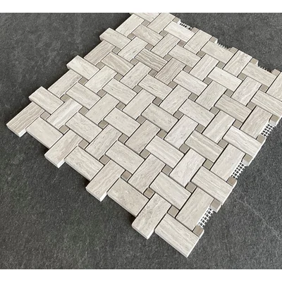 Natural Stone Basketweave Mosaic Wall & Floor Tile