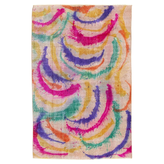 Hand-knotted Color Transition Multi Color Wool Rug - 5'1" x 8'2"
