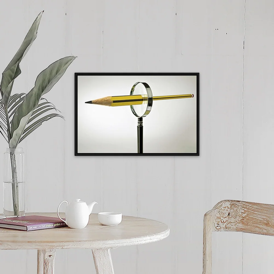 "Unlikely" Black Float Frame Canvas Art