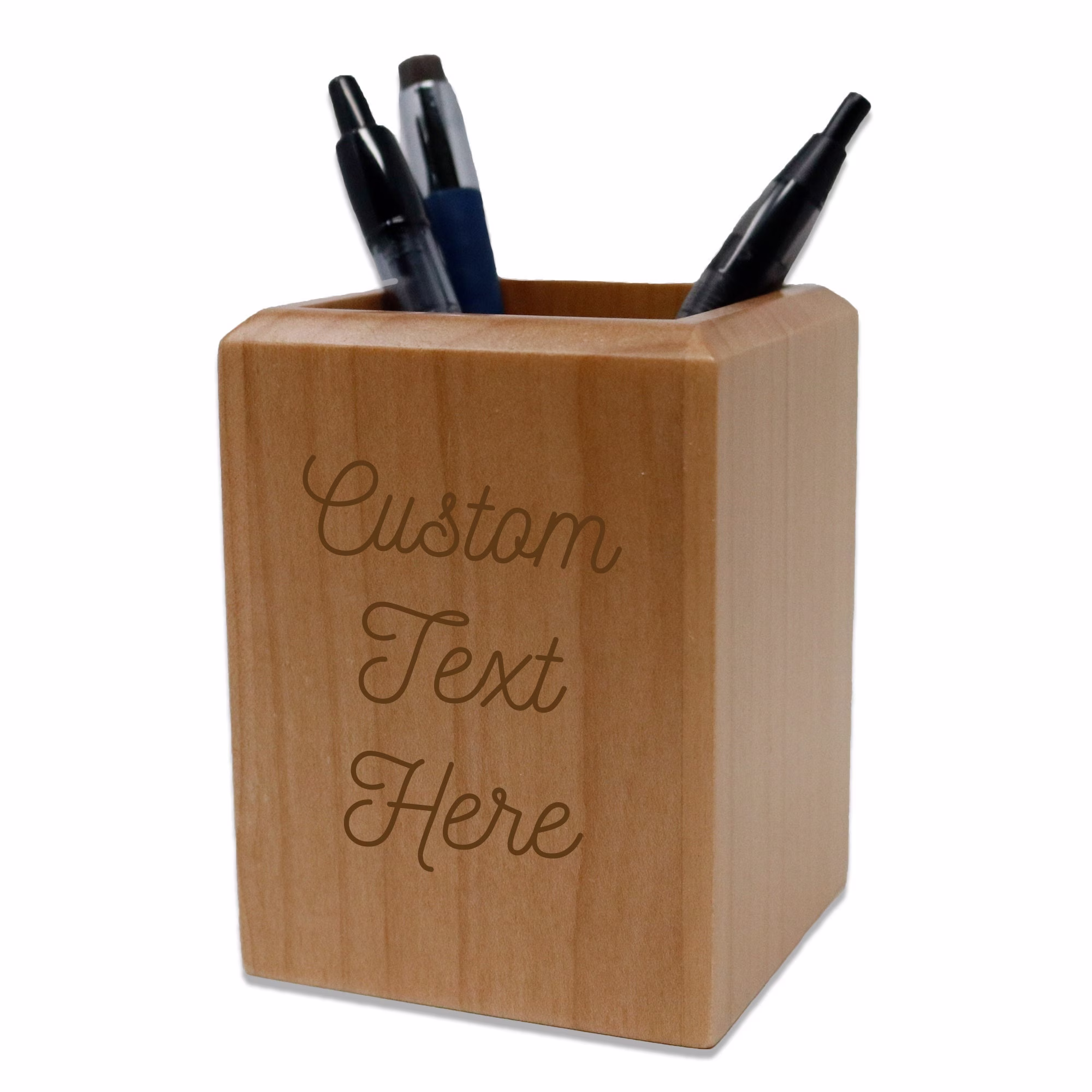 Custom Engraved Pen/Pencil Holder - Customized With Your Personalized Text