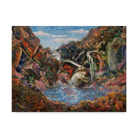 James W. Johnson 'Mountain Pool' Canvas Art - Multi-color