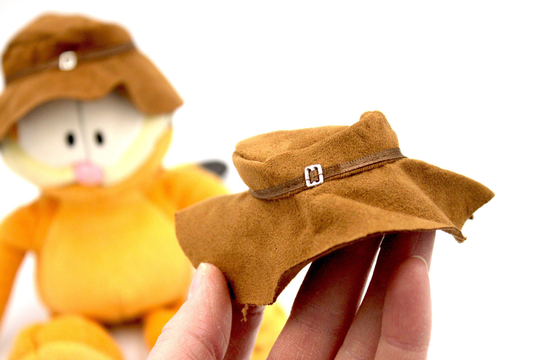 Safari Hat For Plush Toy - Miniature Soft Brown Fabric Camping, Fisherman, Farmer, Cowboy, Cowgirl Stuffed Or Small Doll