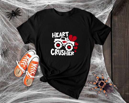Valentine's Day Coloring Shirt, Truck Coloring, Heart Crusher Birthday Gift, Gift For Son, Cute Her