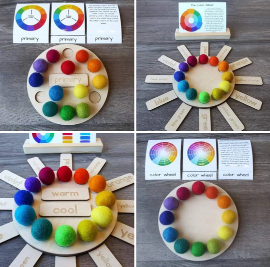 Color Wheel, Theory, Colors, Montessori, Waldorf, Art Education, Fine Motor