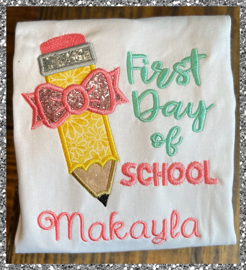 First Day Of School Pencil Shirt