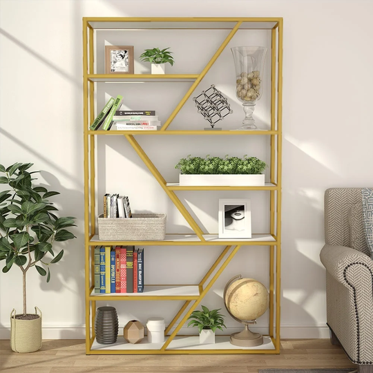 7-Tier Modern Etagere Open Bookcase Display Shelf