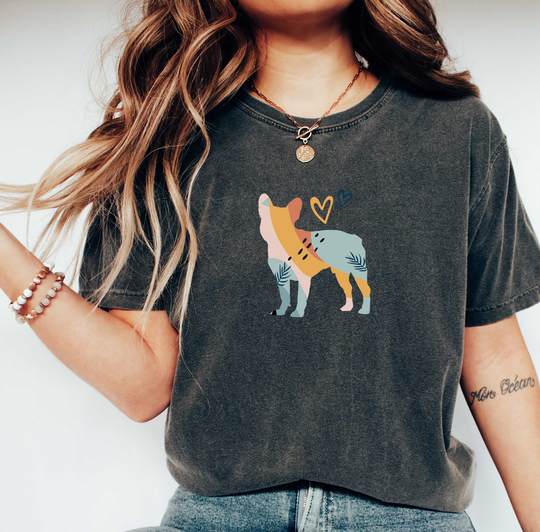 Comfort Colors Boho Shirt, Pug Top, T-Shirt, Comfy Oversized Dog Gift, Shirt