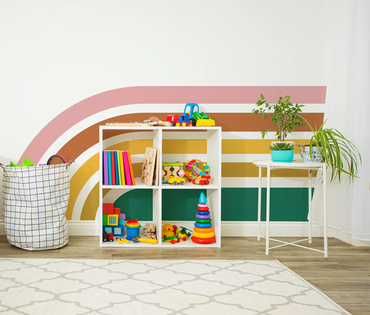 Colorful Nursery Decal, Little Baby Rainbow Wall Pastel Decor, Kids Room Removable Wallpaper, Stickers For 19