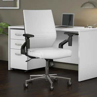 Easy Office Mid Back Leather Office Chair