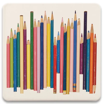 Colored Pencil Tabletop Coaster
