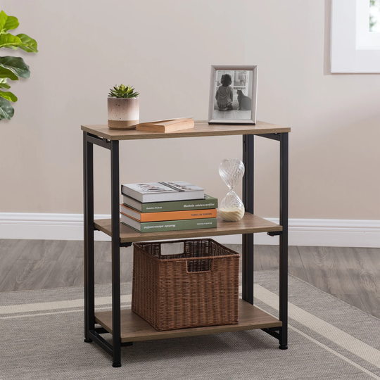 Sunjoy Folding Book Case - L 23.6 inches x W 11.5 inches x H 28.3 inches
