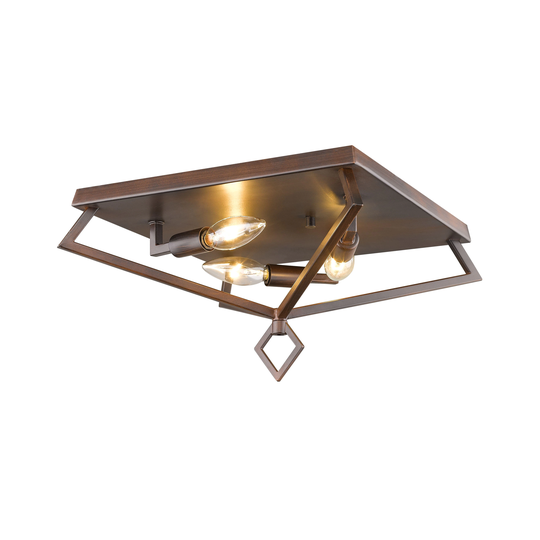 Millennium Lighting Metal 3 Light Flushmount Ceiling Light