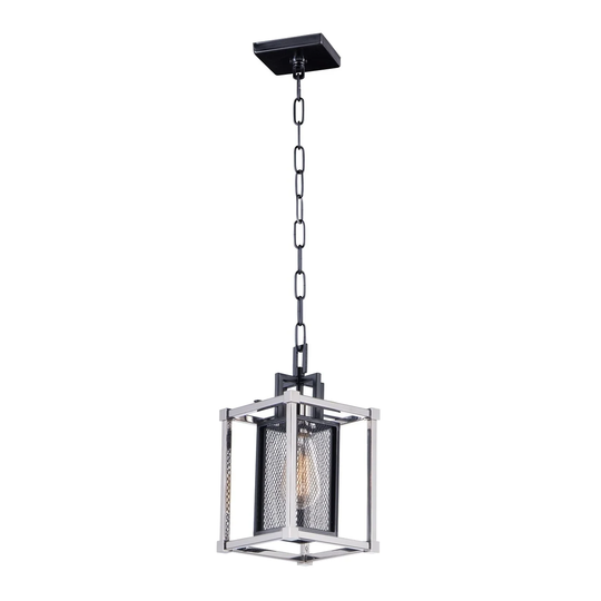 Refine 1-Light Pendant - black / polished nickel