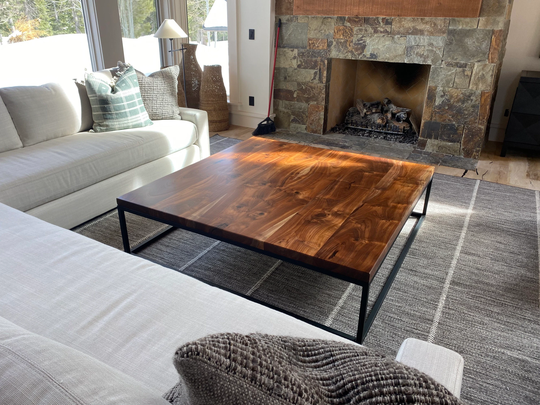 Solid Walnut Square Coffee Table