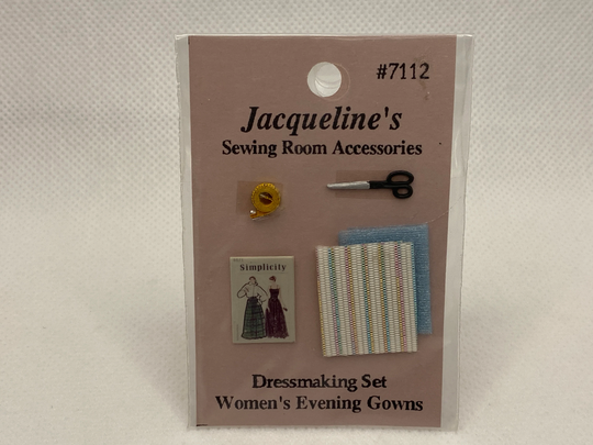Dollhouse Miniature Sewing Items ~ Pattern Measuring Tape Scissors Fabric Room Crafts 112 Scale Diorama Accessories