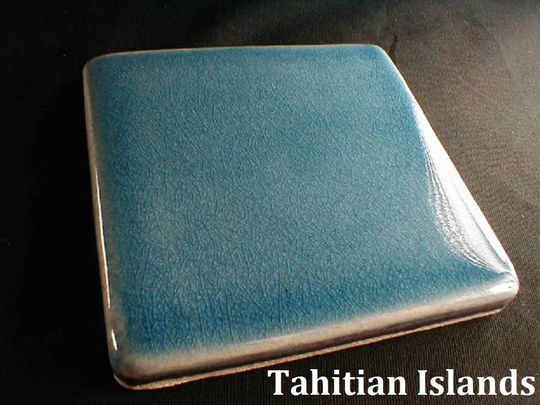 Glaze Color Samples From Campbell Tileworks, Tahitian Islands Blue Glaze, Wall Tiles, Fireplace Subway Kitchen Tiles
