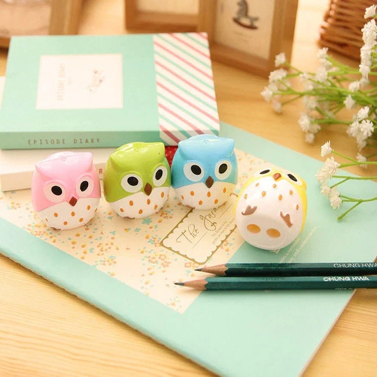 Cute Kawaii Owl Shape Pencil Sharpener || Cool Student Sharpener, Creative Stationery, Back To School Supply