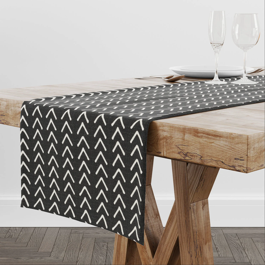 Black Arrow Table Runner For Dining & Kitchen Table, Modern Farmhouse Decor, Event Decor Wedding Birthday Party