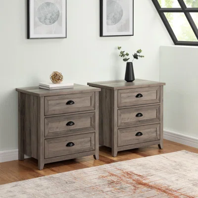 Bucoli Classic Framed Drawer Nighstands, Set Of 2
