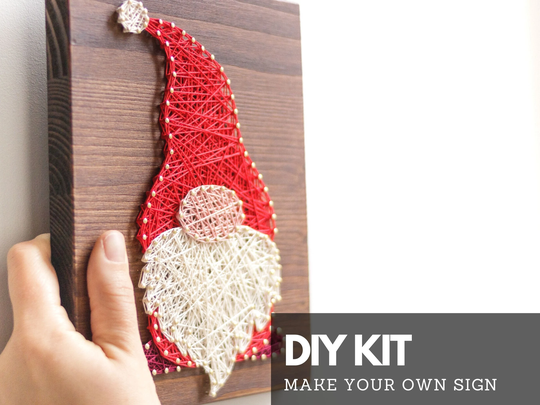 Gnome String Art Kit, Diy Adult Teen Christmas Holiday Craft Project, Art Kit For Adults, Kids, Holidays