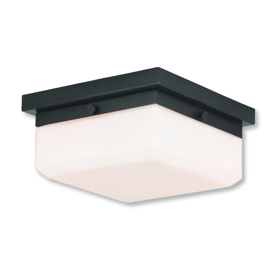 Livex Lighting Allure English Bronze Steel/Frosted Glass 2-light Flush Mount Lamp - English Bronze - English Bronze