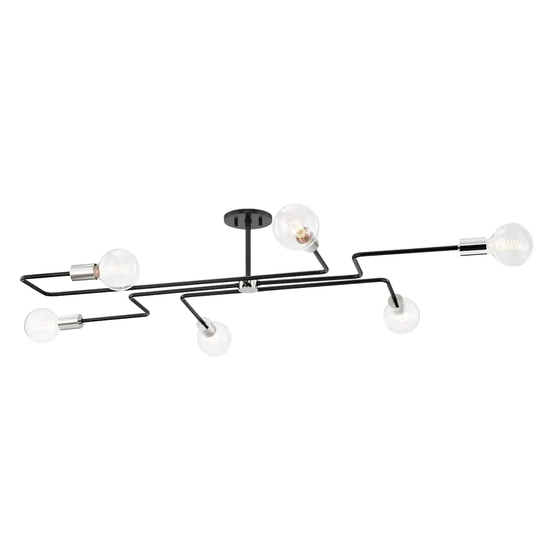 Jena Large 6 Light Semi Flush Mount