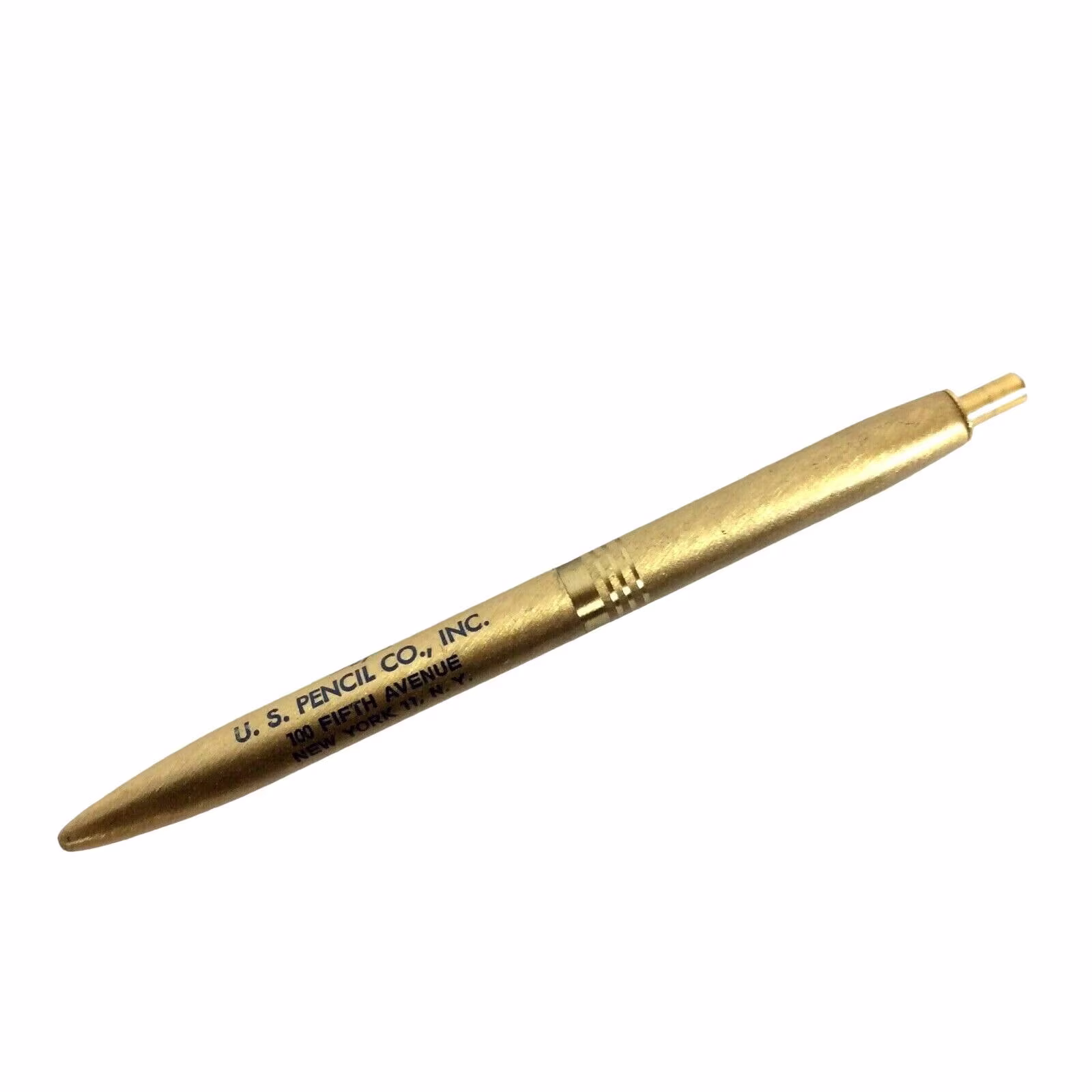Us Pencil Co Ballpoint Pen Golden Scribe Fine Writer M50 Advertising Sample Vintage 60S