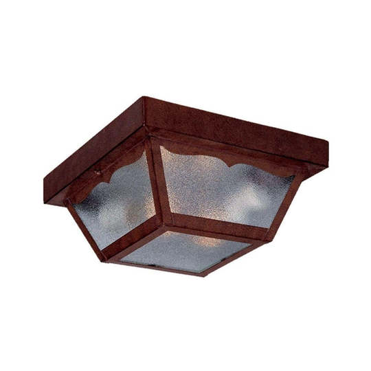 Builder's Choice Exterior 2 -Light Burled Walnut Ceiling Light