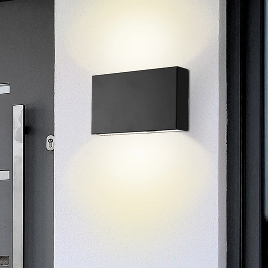 Min WDBB-9 Brick Outdoor LED Black Wall Light - 1-LIGHT