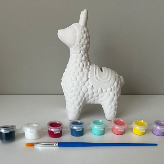 Llama Money Bank, At Home Pottery Painting Kit, Diy Piggy Bank, Custom Painted Piggy, Ceramic Art Kits For Kids, Ready-To-Paint