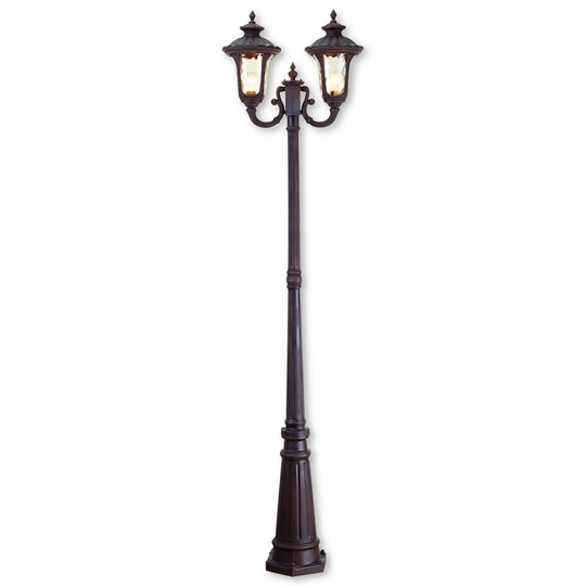 Livex Lighting Oxford Imperial Bronze Aluminum 2-light Outdoor 2-headed Post