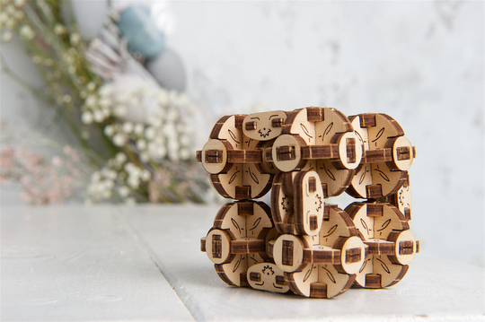 Anti Stress Mechanical Fidget Toy, 3D Laser Cut Wooden Puzzle, Father's Day Gift Art