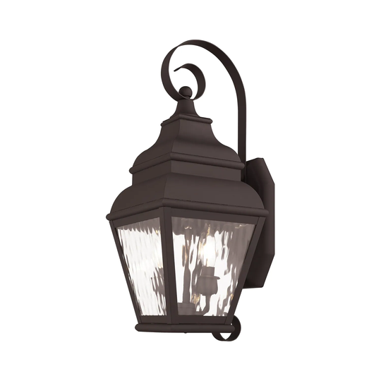 Giuseppe Lighting Two Light Outdoor Wall Lantern Exeter Bronze - Exact Size