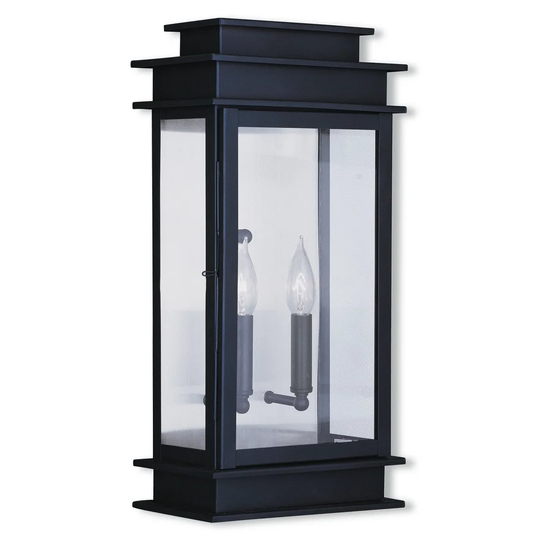 Giuseppe Lighting Two Light Outdoor Wall Lantern Princeton Bronze - Exact Size