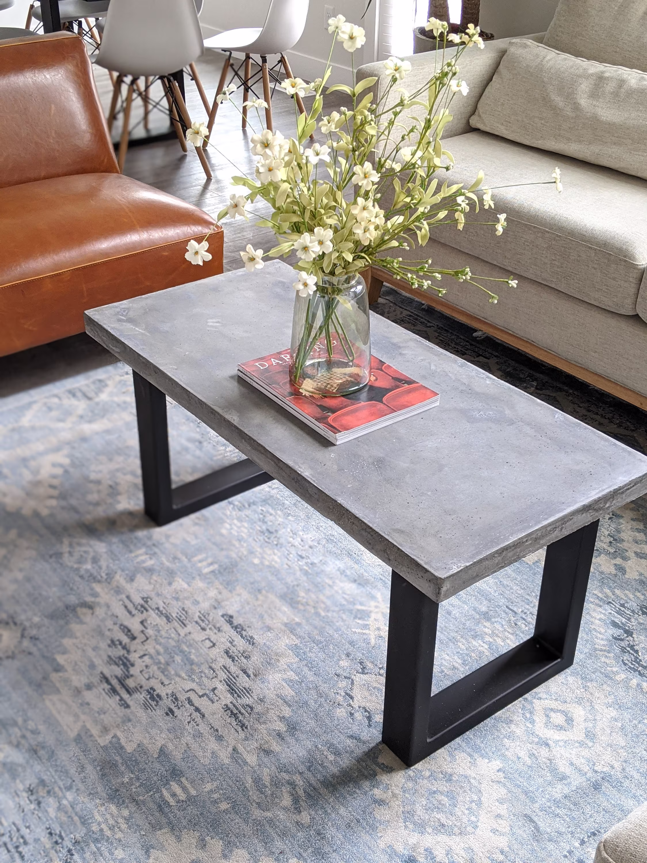 Concrete & Steel Coffee Table