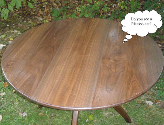 Small Walking Table in All Walnut The Rain