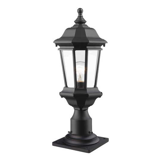 Avery Home Lighting Melbourne 1-Light Black Outdoor Pier Mount Light