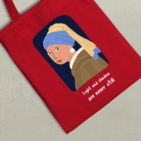 Light & Shadow Are Never Still Bag, Art Painting Lover Gift, Tote, The Girl With Pearl Earring Gift