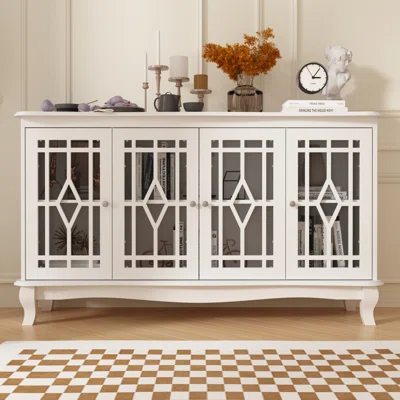 Fitnete 55.1" Wide Solid Wood Sideboard
