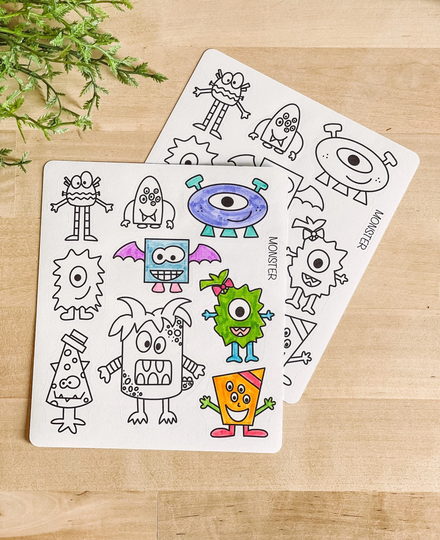 Color Your Own Stickers -Monster | 2 Sheets |Kids Activity Me Kids Crafting Coloring Arts & Crafts For