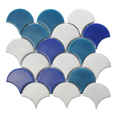 Atlantis Ice Crack 3.5" x 3.25" Fish Scale Mosaic Tile