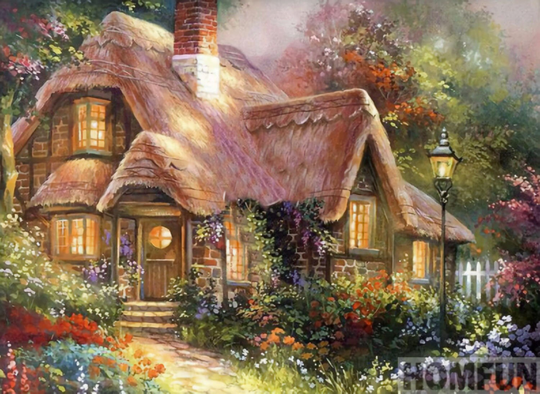 Thatched Beauty Diy 5D Diamond Painting Kit Full Square & Round Drill