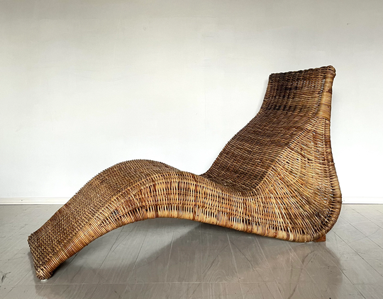 Vintage Wicker "Karlskrona" Lounge Chair By Carl Öjerstam