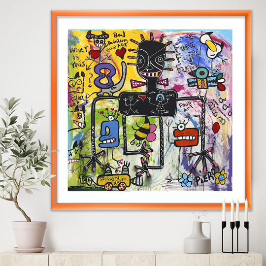 Designart 'Love Is All Colors' Modern & Contemporary Framed Art Print