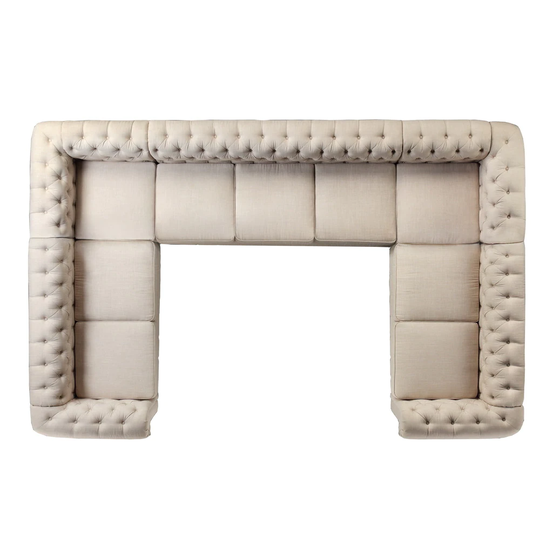 Moser Bay Furniture Roll Arm Nine (9) Seat Sectional Sofa Set